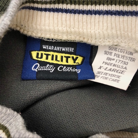 🌟SOLD🌟Green striped utility sweater | Size XL - Picture 5 of 5